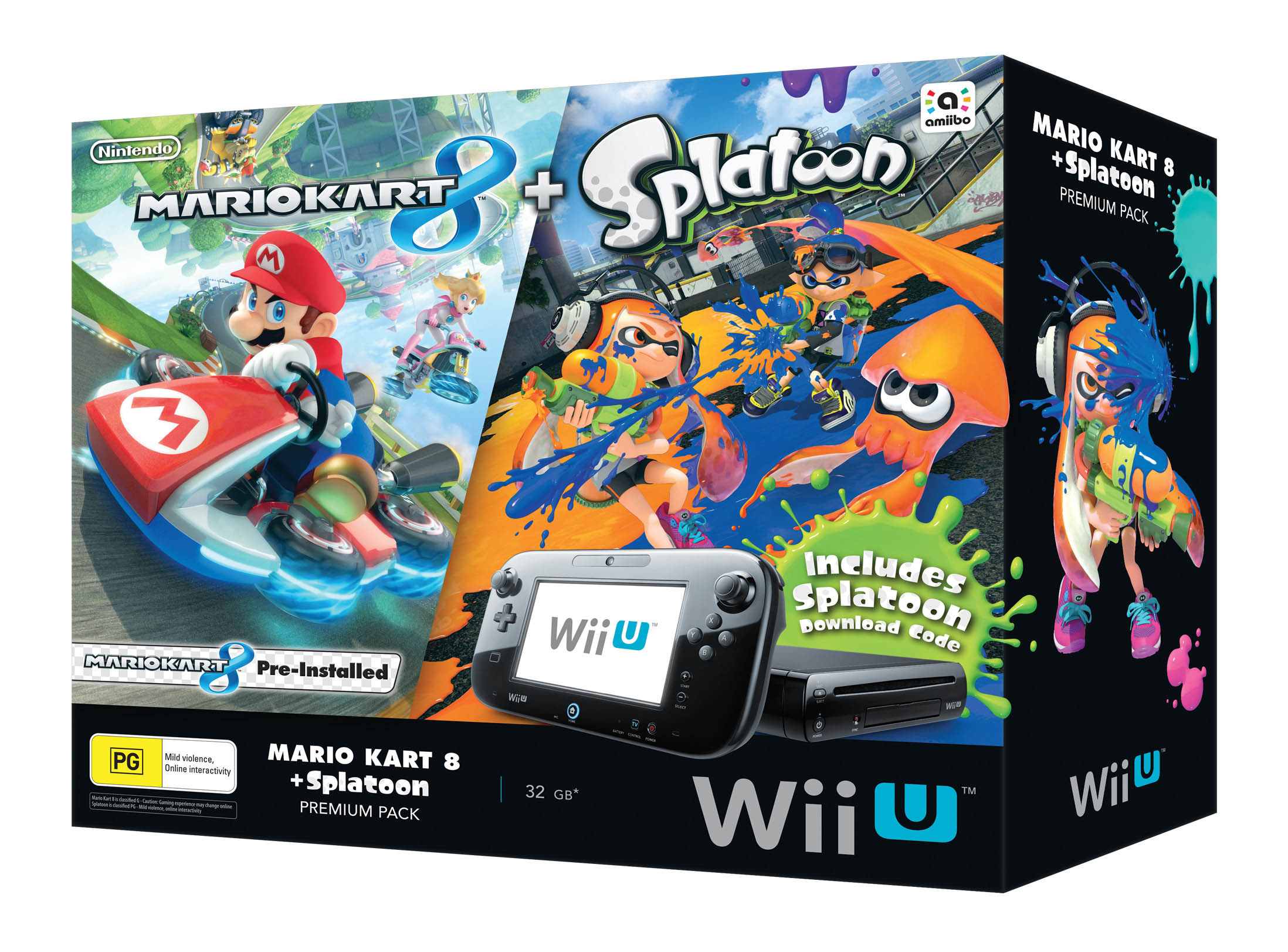 Mario Kart 8 + Splatoon Wii U_ Premium Pack