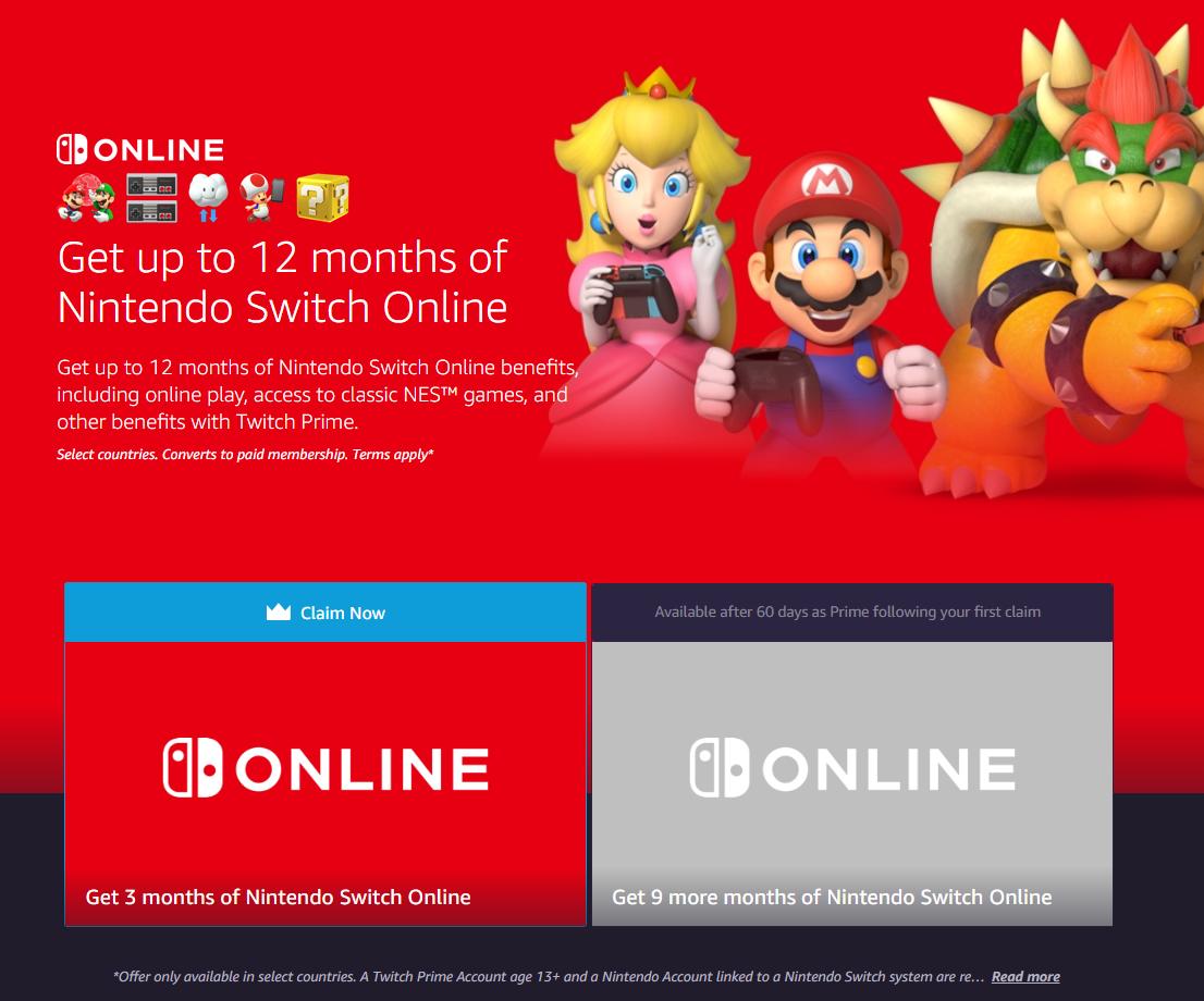 nintendo switch online one month