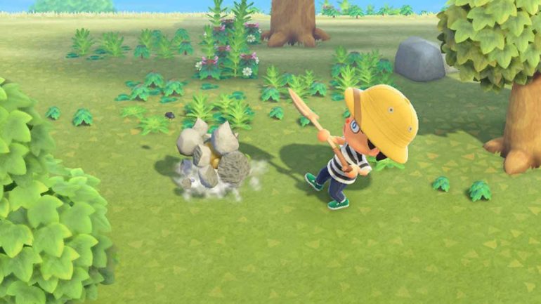 Animal Crossing Breaking Rocks