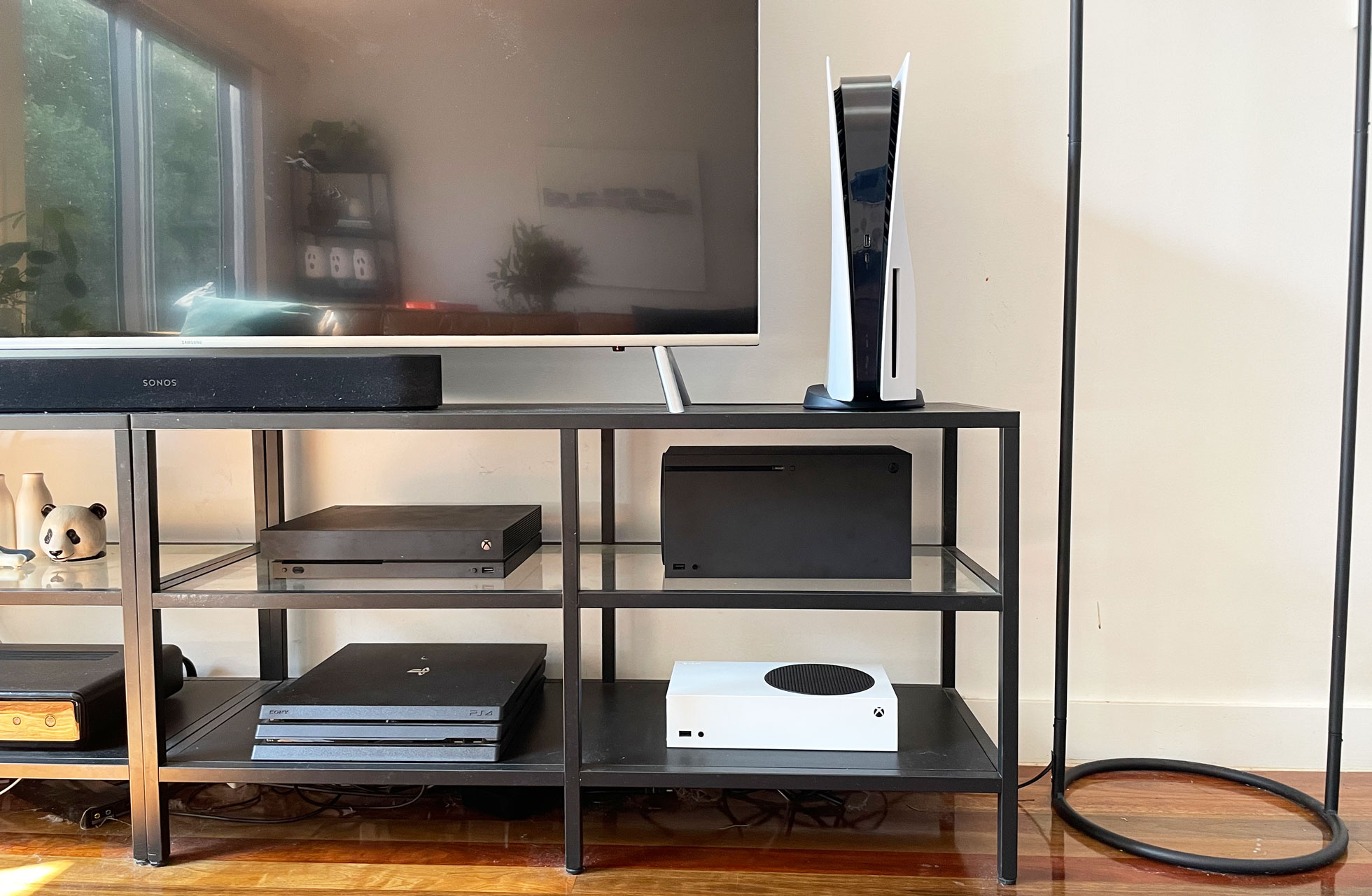 Here S The Ps5 And Xbox Series X S Sitting In An Ikea Entertainment Unit In Vertical Horizontal Orientations